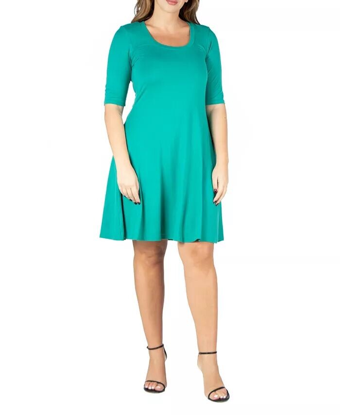 

Платье до колена размера плюс 24seven Comfort Apparel, зеленый