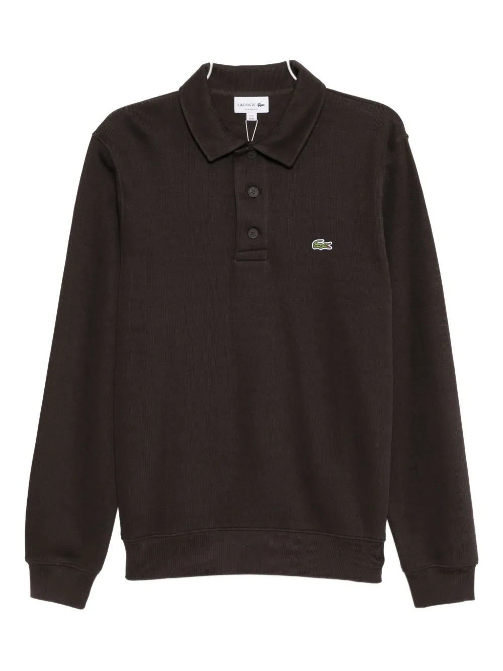 

Рубашка поло с вышитым логотипом Lacoste, коричневый