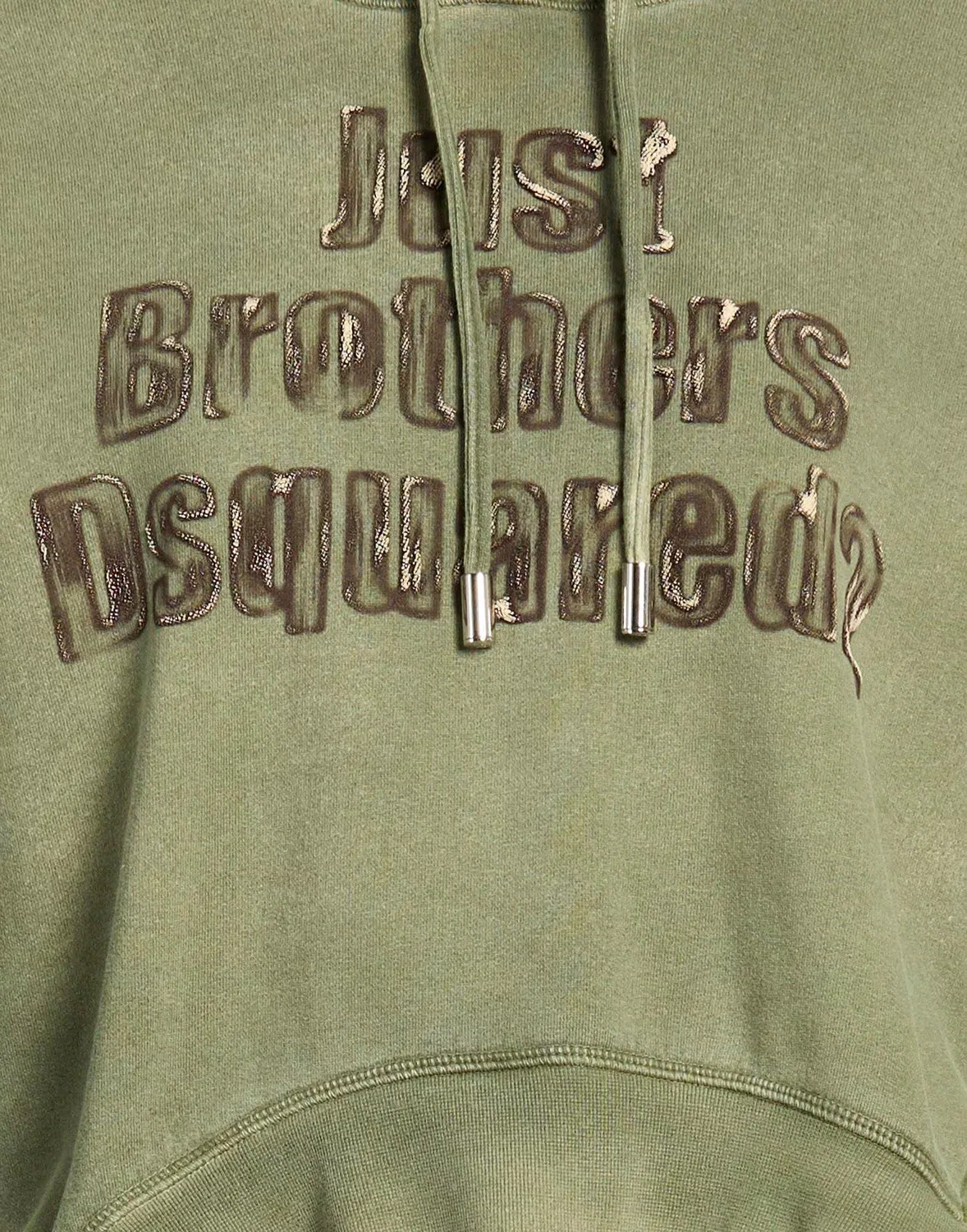 Свитшот с капюшоном DSQUARED2 Military Green — фото 4