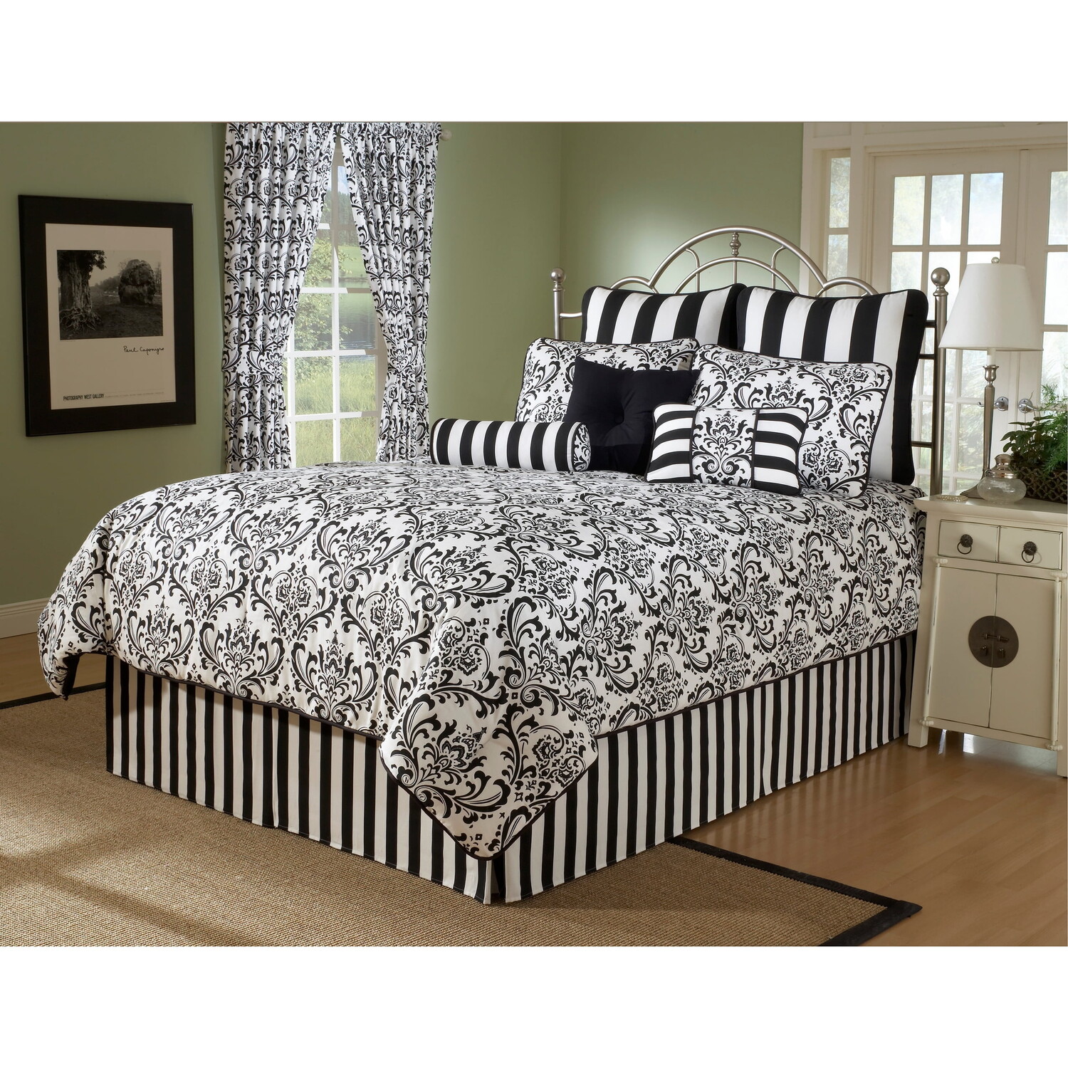 

Комплект постельного белья Arbor Queen Bed Bath & Beyond, белый / черный