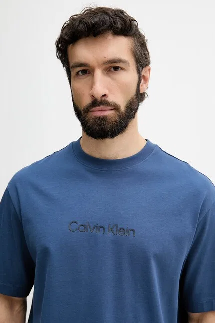 Футболка хлопковая Calvin Klein, синий — фото 4