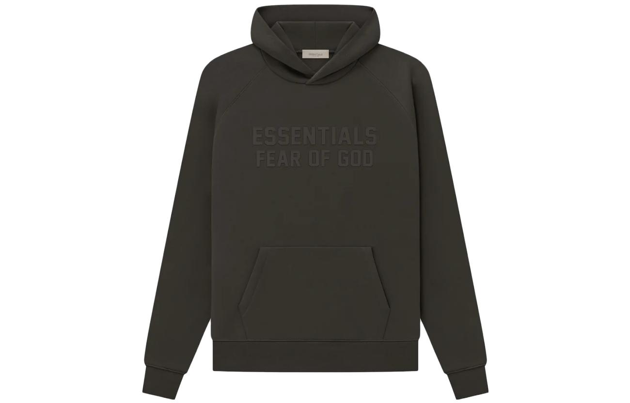 Худи с рукавами реглан Fear Of God Essentials, светлый черный — фото 3