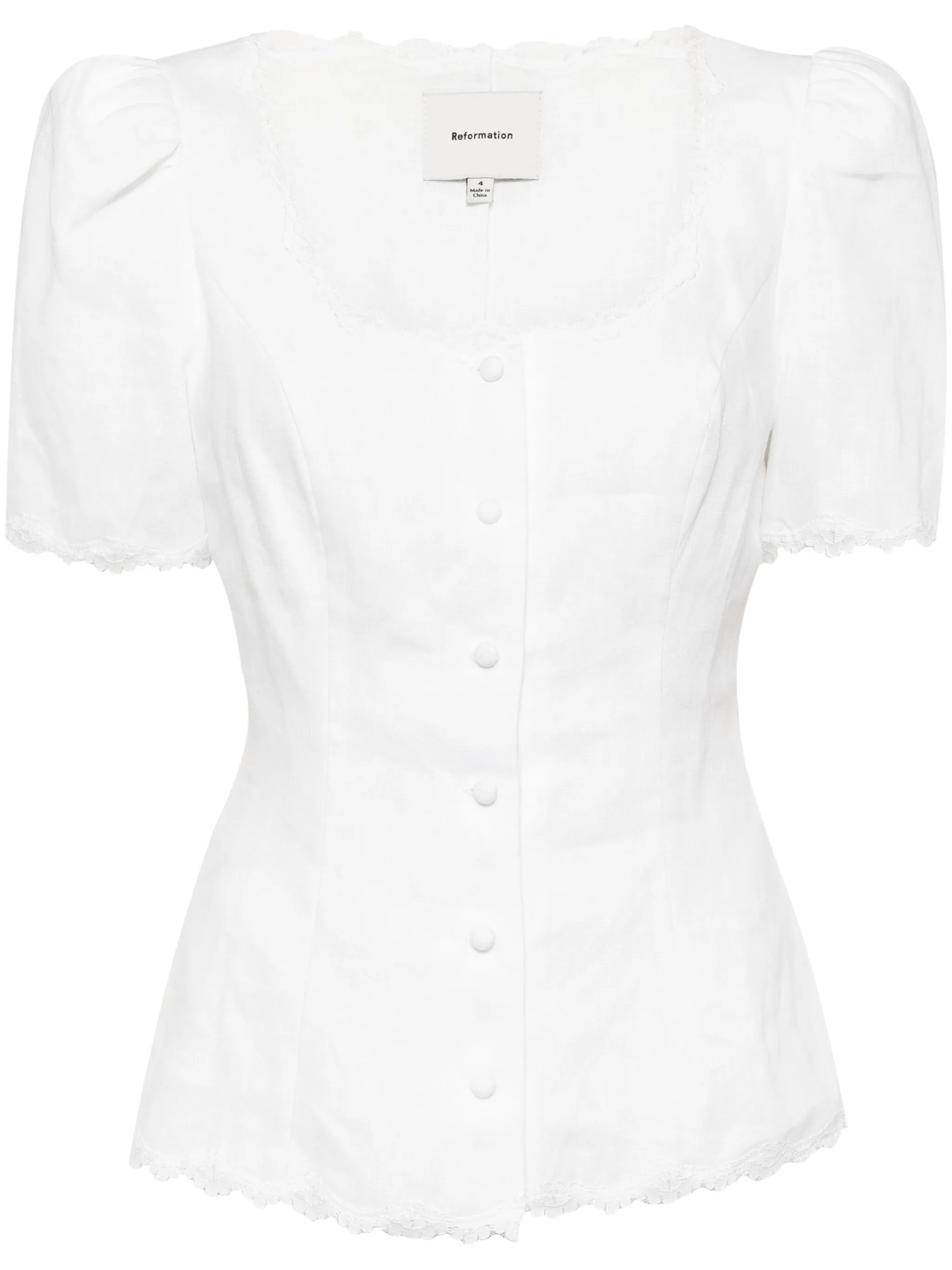 

Льняной топ Anabella Reformation, белый