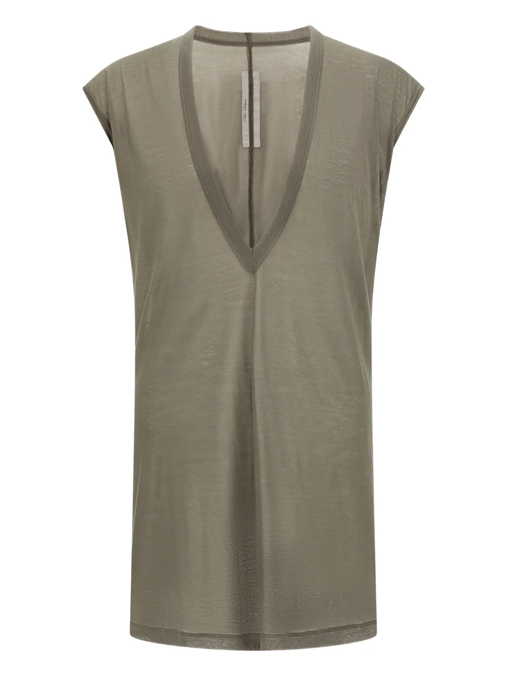 

Футболка из хлопка с V-образным вырезом Rick Owens, серый