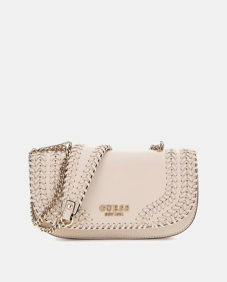 

Сумка-бандо с клапаном и магнитной застежкой Guess, кремовый