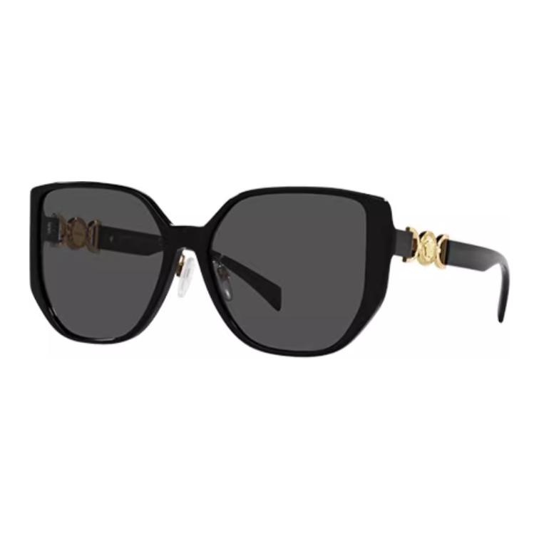 

VERSACE Квадратные солнцезащитные очки женские разноцветные, Black