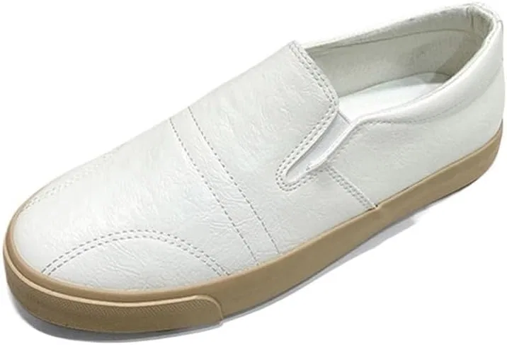 Лоферы мужские Slip-on Leather Loafers, белый DHFIRUFSHLO
