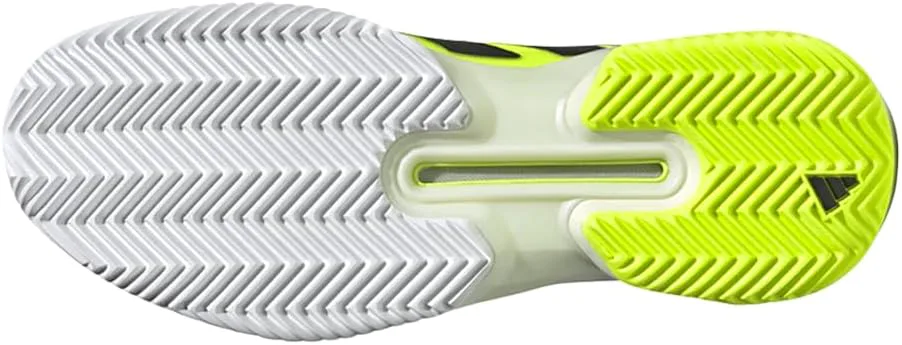 Мужские теннисные кроссовки Adidas Adizero Ubersonic 5 - черный, желтый, черно-белый — фото 2
