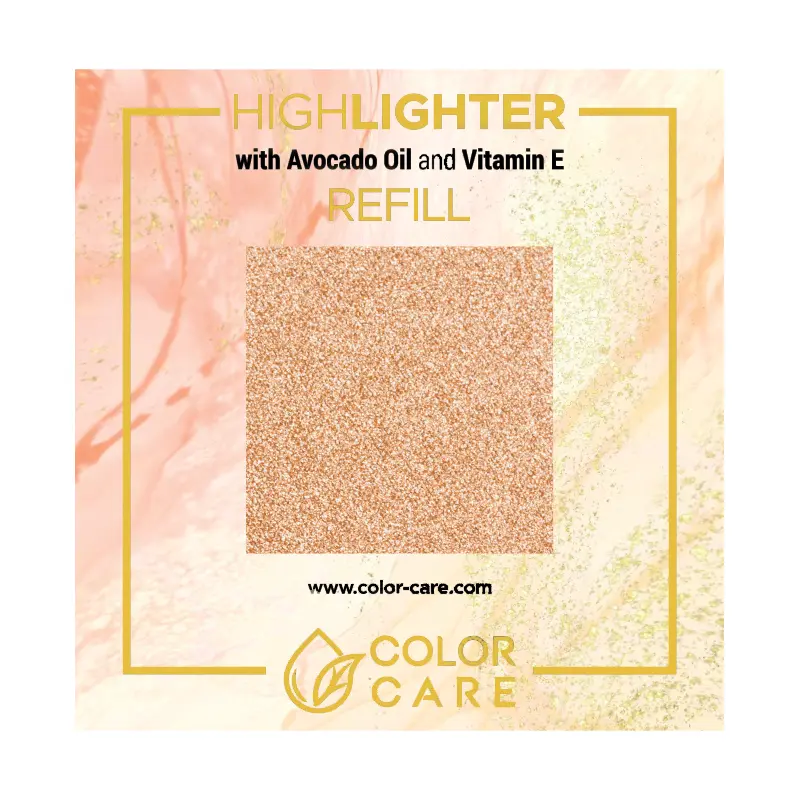 

Веганский хайлайтер - сменный блок - 02 Color Care Champagne, 8 гр