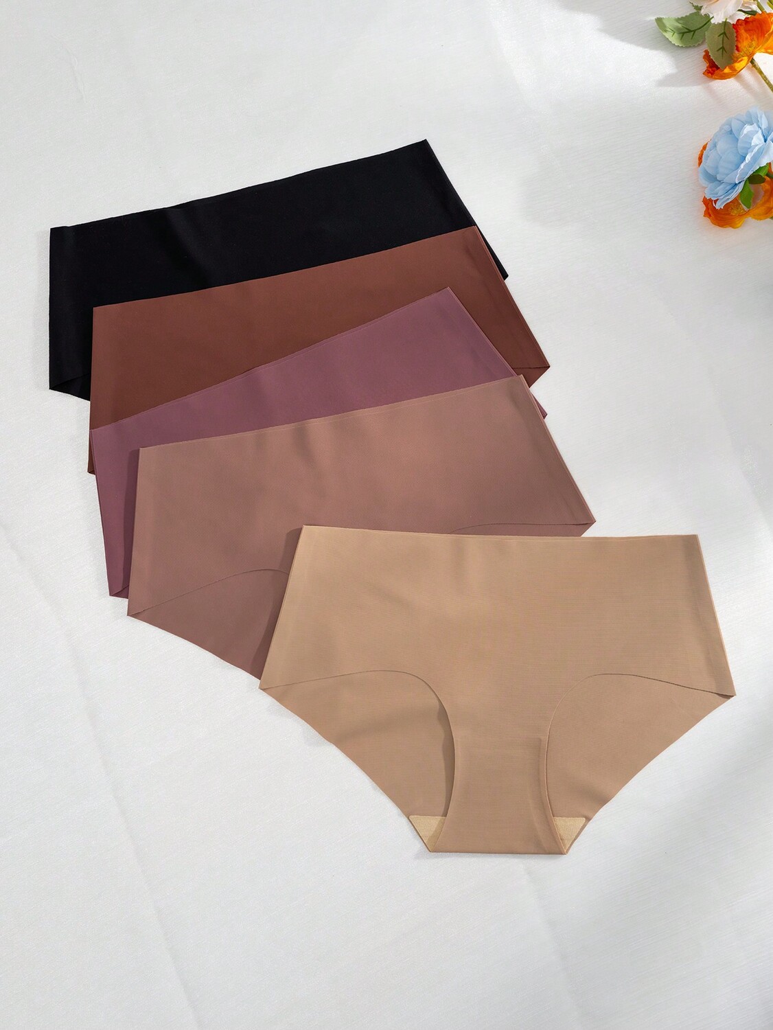 

Нижнее белье, трусы, однотонные, 5 шт, мультиколор