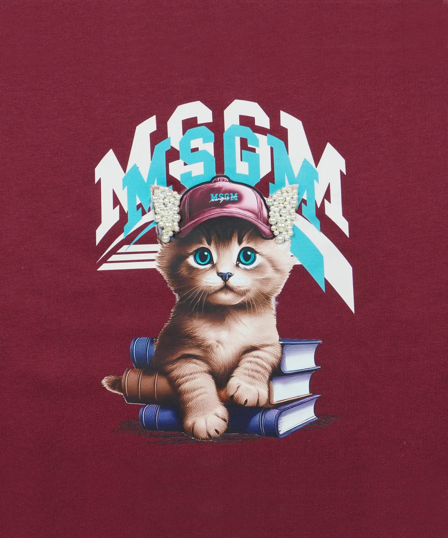 Детская толстовка MSGM с изображением кошки — фото 3