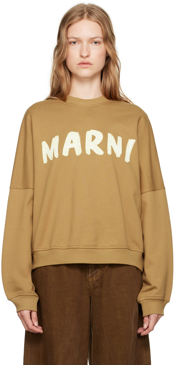 

Коричневый свитшот с логотипом Marni