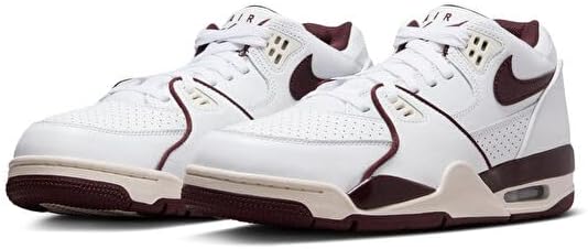 Мужские кроссовки Nike Air Flight '89 Low, белый/бордовый — фото 3