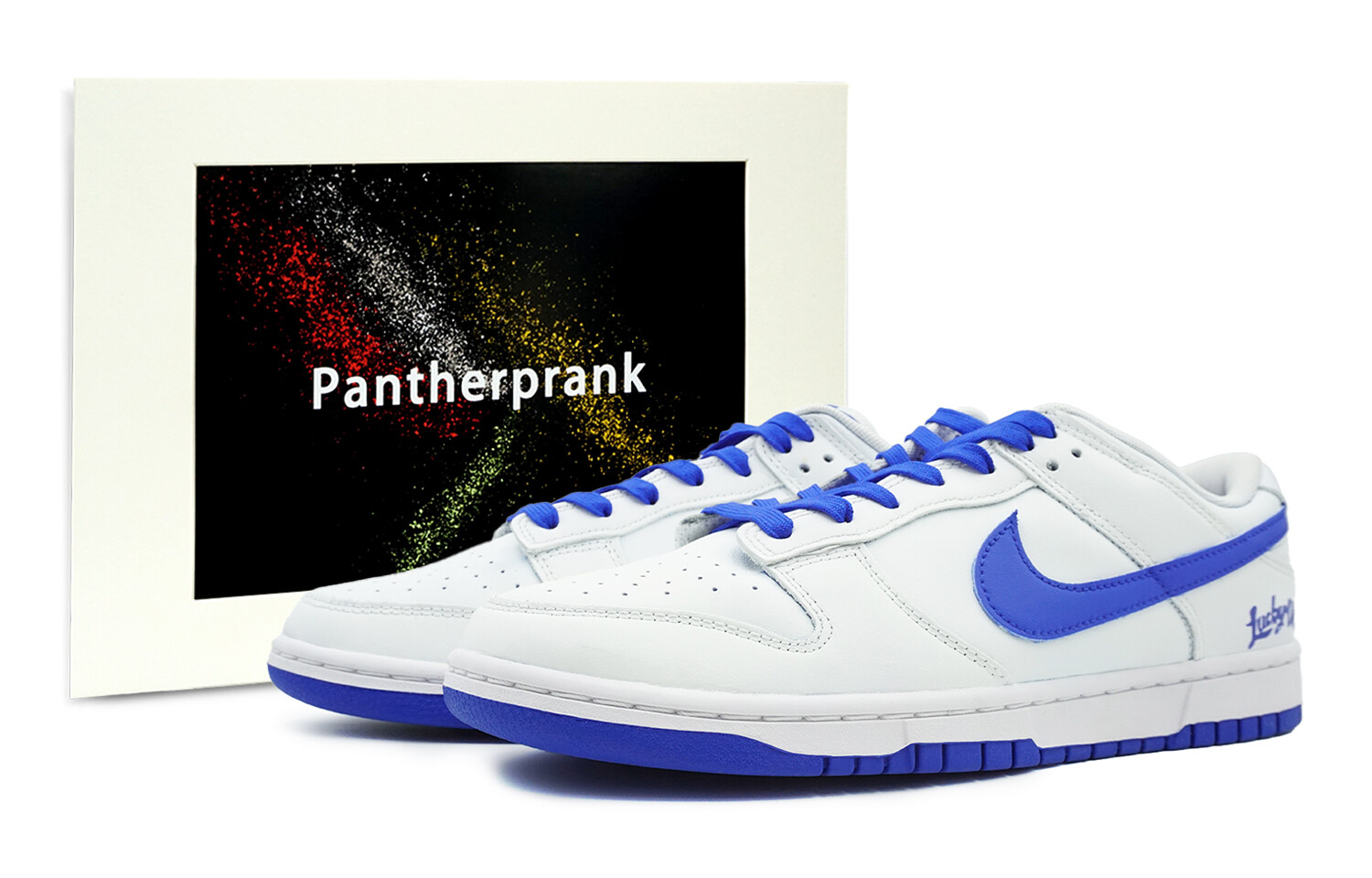 

Кроссовки для скейтбординга Dunk мужские низкие синий/белый Nike
