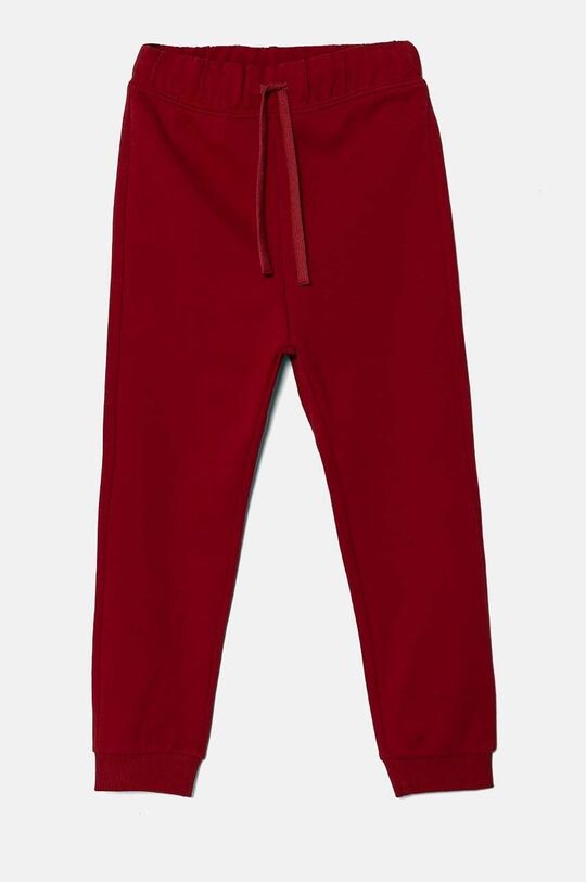 

Детские хлопковые спортивные штаны United Colors of Benetton, бордовый