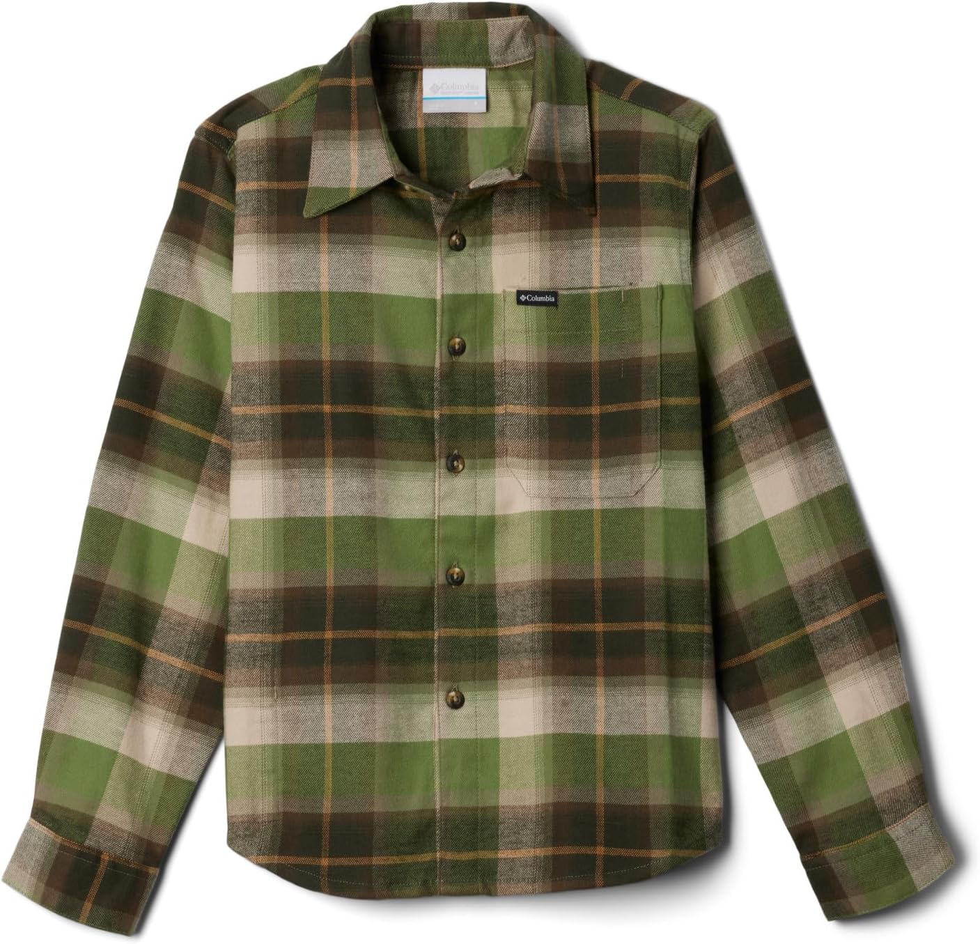 

Columbia Boys Cornell Woods Фланелевая рубашка с длинным рукавом, Stone Green Multi Tartan