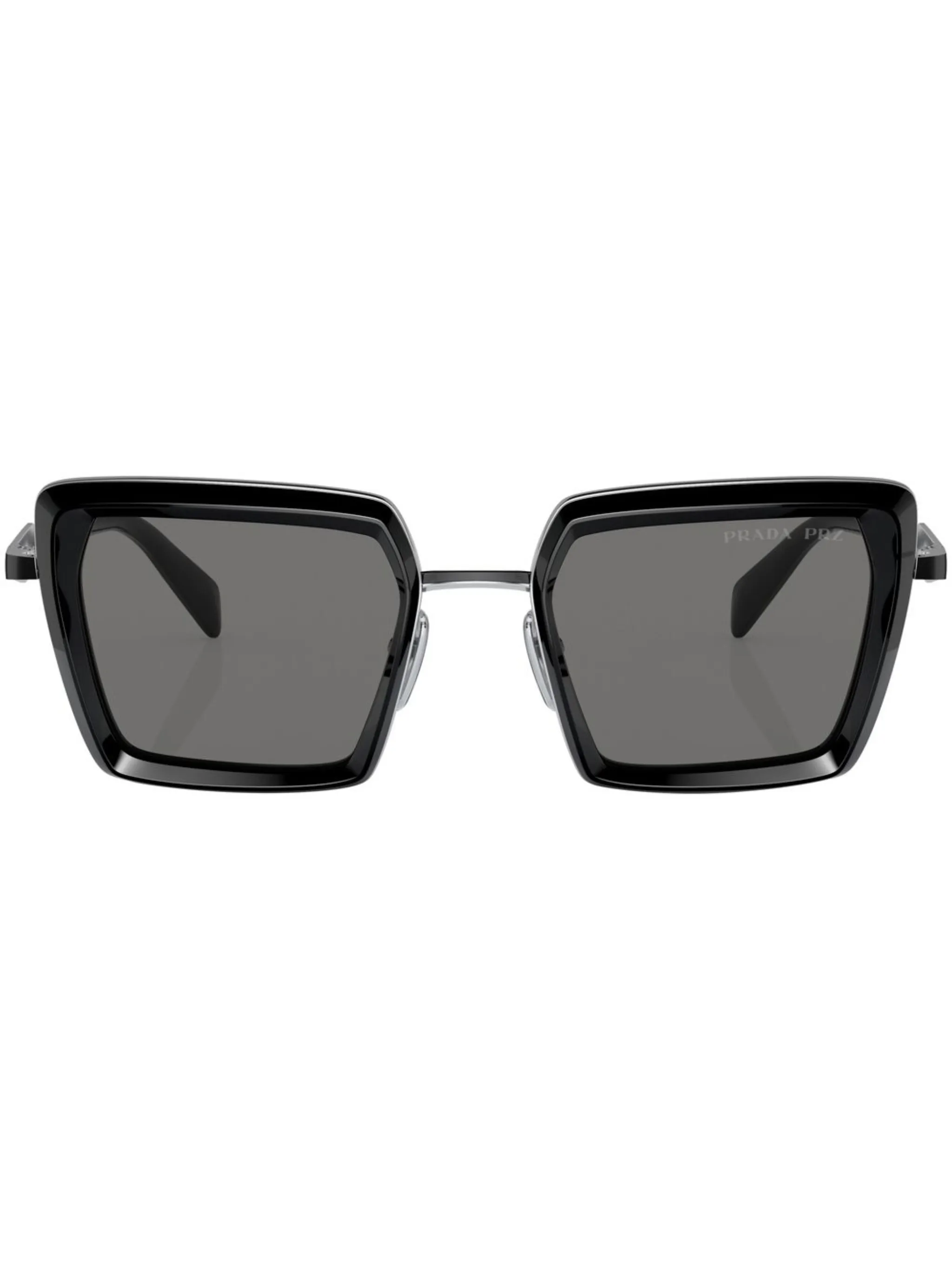 

Солнцезащитные очки в массивной оправе с логотипом Prada Eyewear, черный