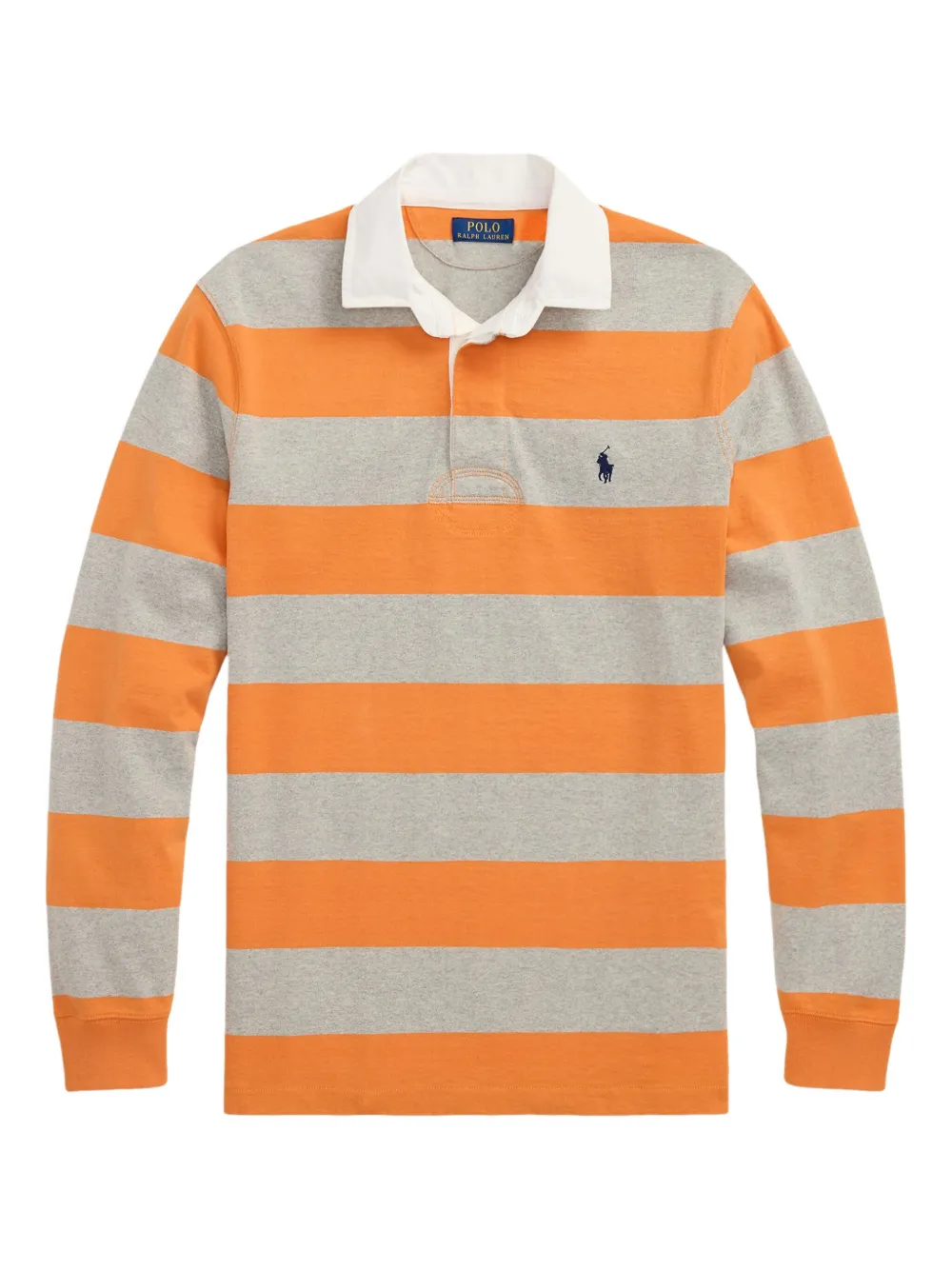 

Полосатая рубашка поло с длинными рукавами POLO RALPH LAUREN, оранжевый