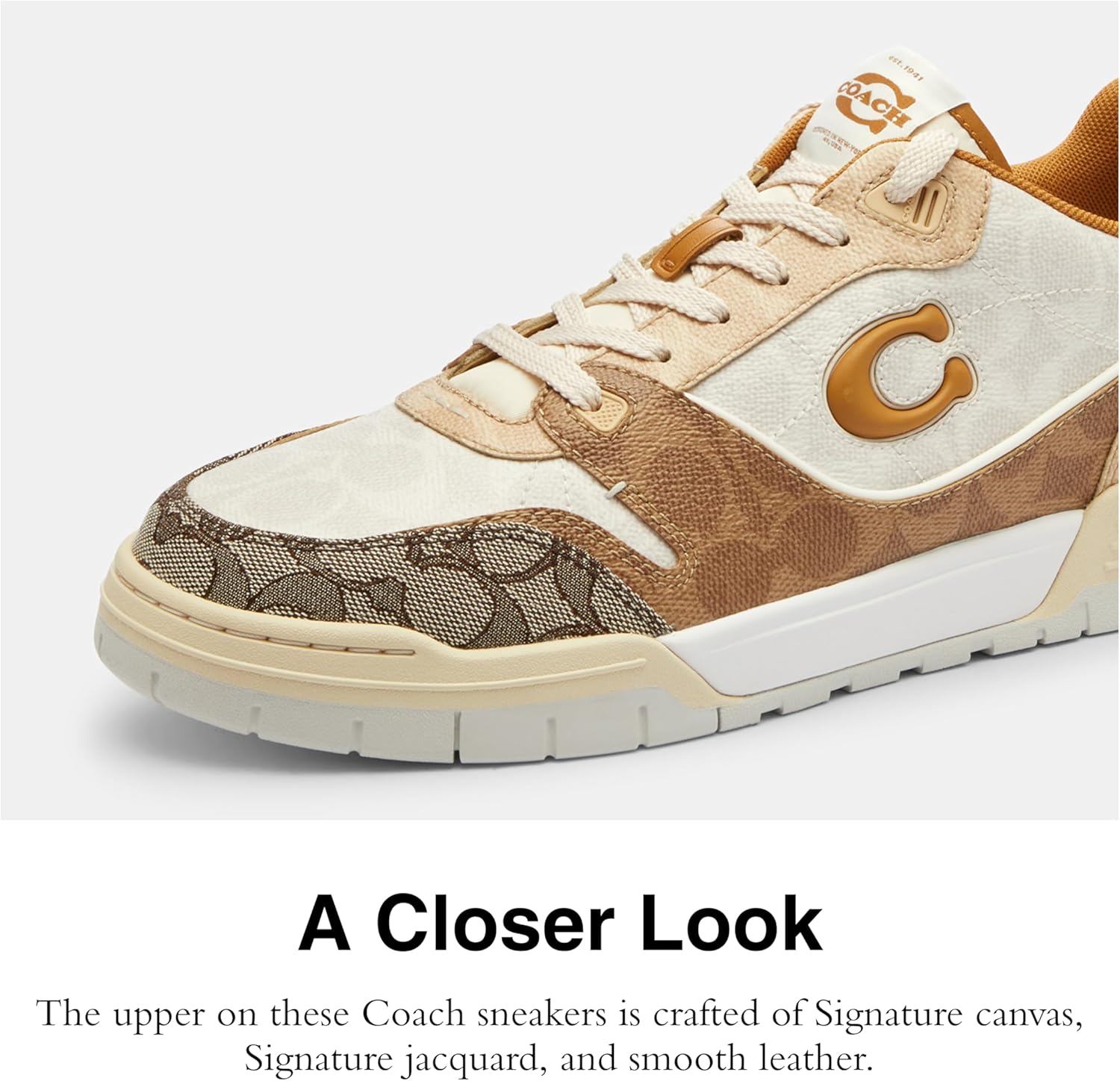 Кроссовки Coach Mens Soho в смешанном стиле Signature — фото 4