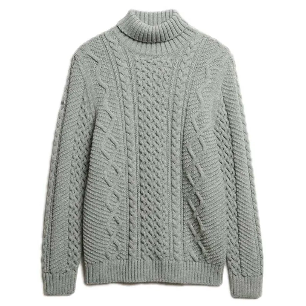 

Свитер Superdry Jacob high neck, серый