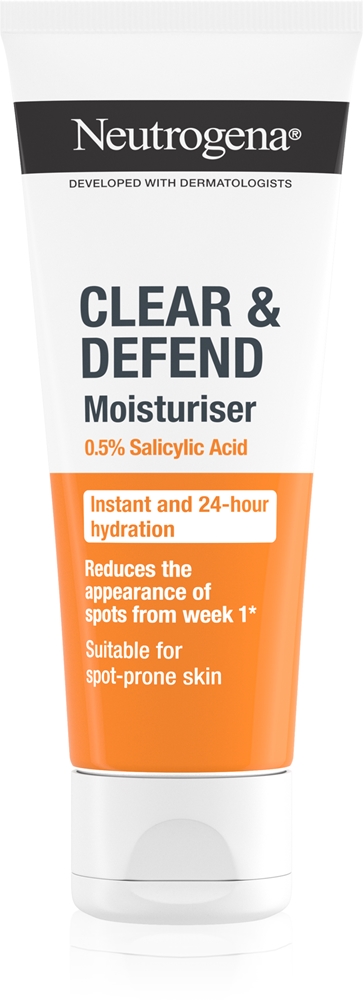 

Увлажняющий крем Clear & Defense с 0,5% салициловой кислотой, не содержащий масел Neutrogena, 50 мл