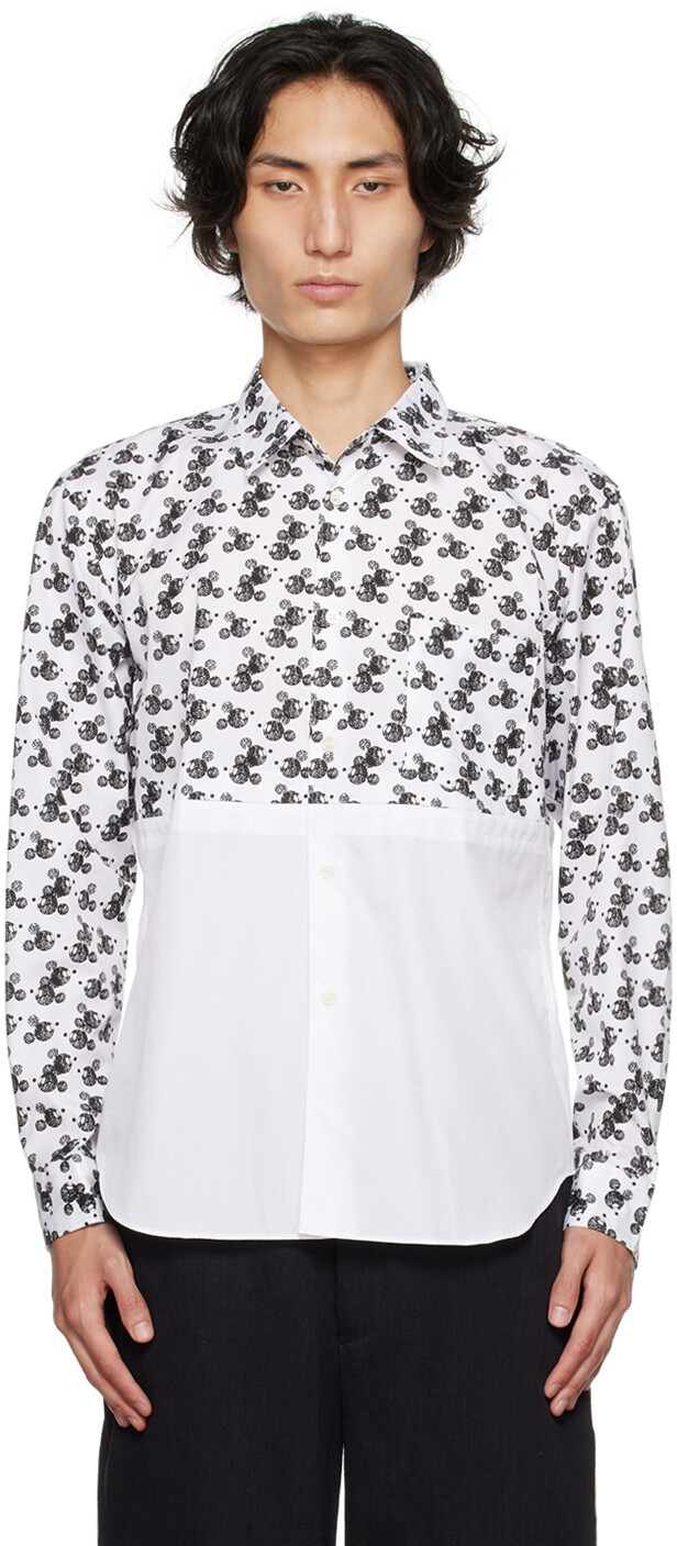 

Белая вставная рубашка Comme des Garcons Homme Deux