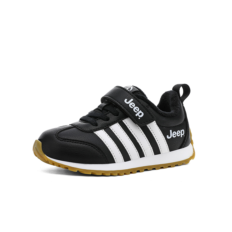 Кроссовки для бега Running Collection из искусственной кожи и текстиля, низкие, детские Jeep, черный розовый[fleece-lined-upgraded] — фото 4