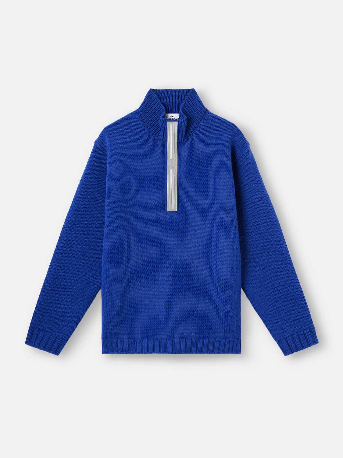 

Свитер с полумолнией и светоотражающими деталями Stone Island 5100028 PURE WOOL_STONE ISLAND MARINA, Bright Blue