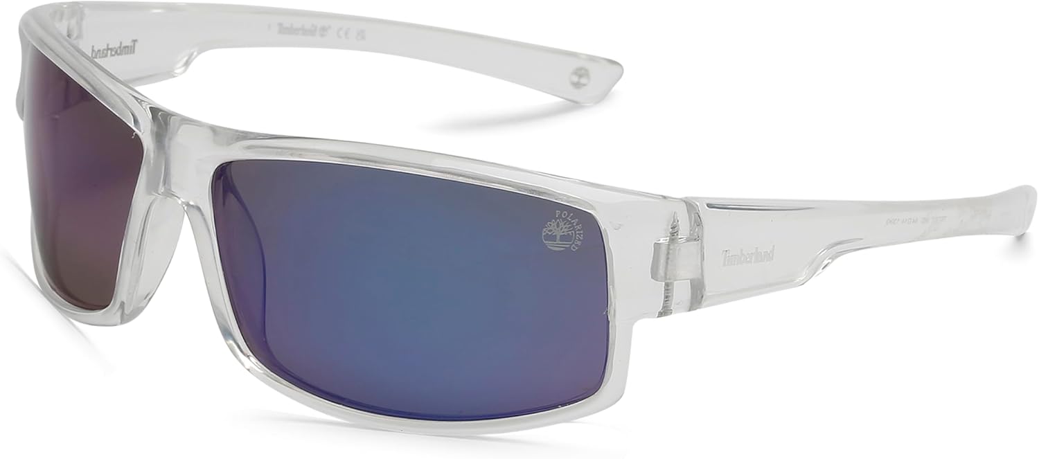 

Timberland мужские Injected Sun Glasses круглые солнцезащитные очки, Crystal/Smoke Polarized