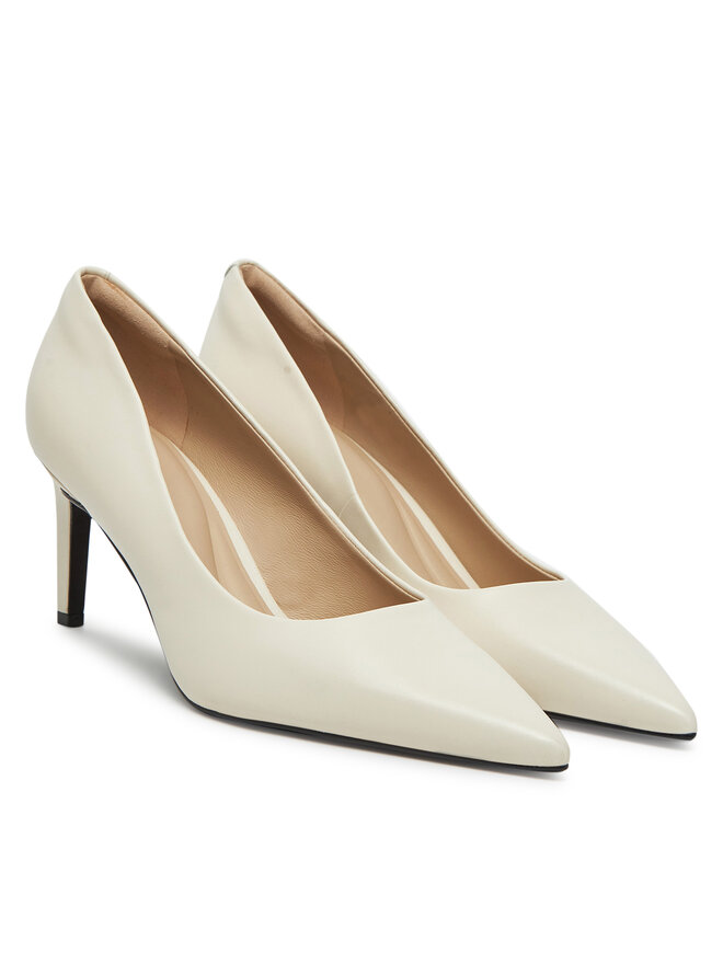Туфли на высоком каблуке Pump 70 Pointy Hw Bar Lth HW0HW02561 Calvin Klein, бежевый — фото 2