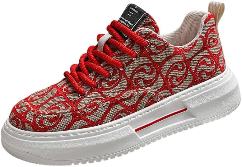 

Мужские дышащие кроссовки из холщовой ткани с разноцветной отделкой и утолщенной подошвой - низкие кеды с ПВХ подошвой, устойчивой к скольжению и износу Clolinde