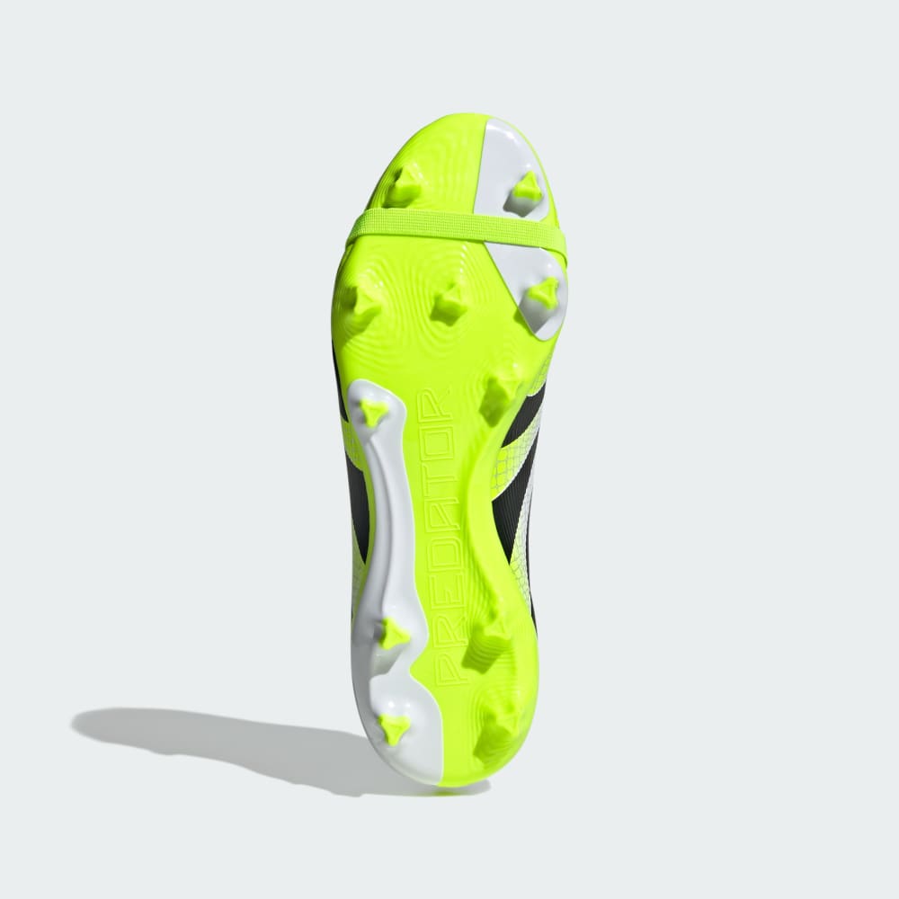 Бутсы Adidas Predator League Fold-Over Tongue Firm/Multi-Ground Cleats, цвет Cloud White/Core Black/Lucid Lemon — фото 4