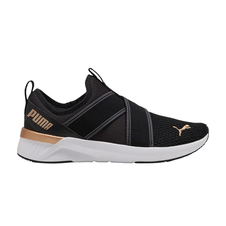 Тапочки Wmns Softride Harli Slip-On 'Black White Gold', черный