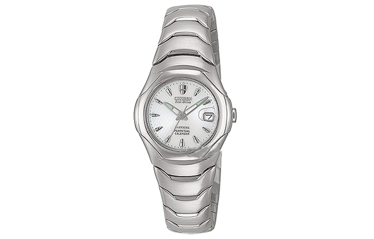 

CITIZEN Экологичные солнечные кварцевые часы на стальном браслете с белым циферблатом для женщин