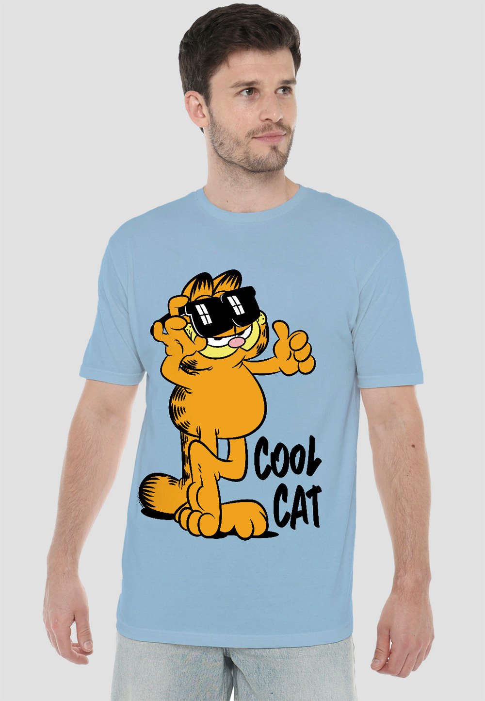 

Футболка с принтом GARFIELD COOL CAT Cotton Soul, светло-голубой