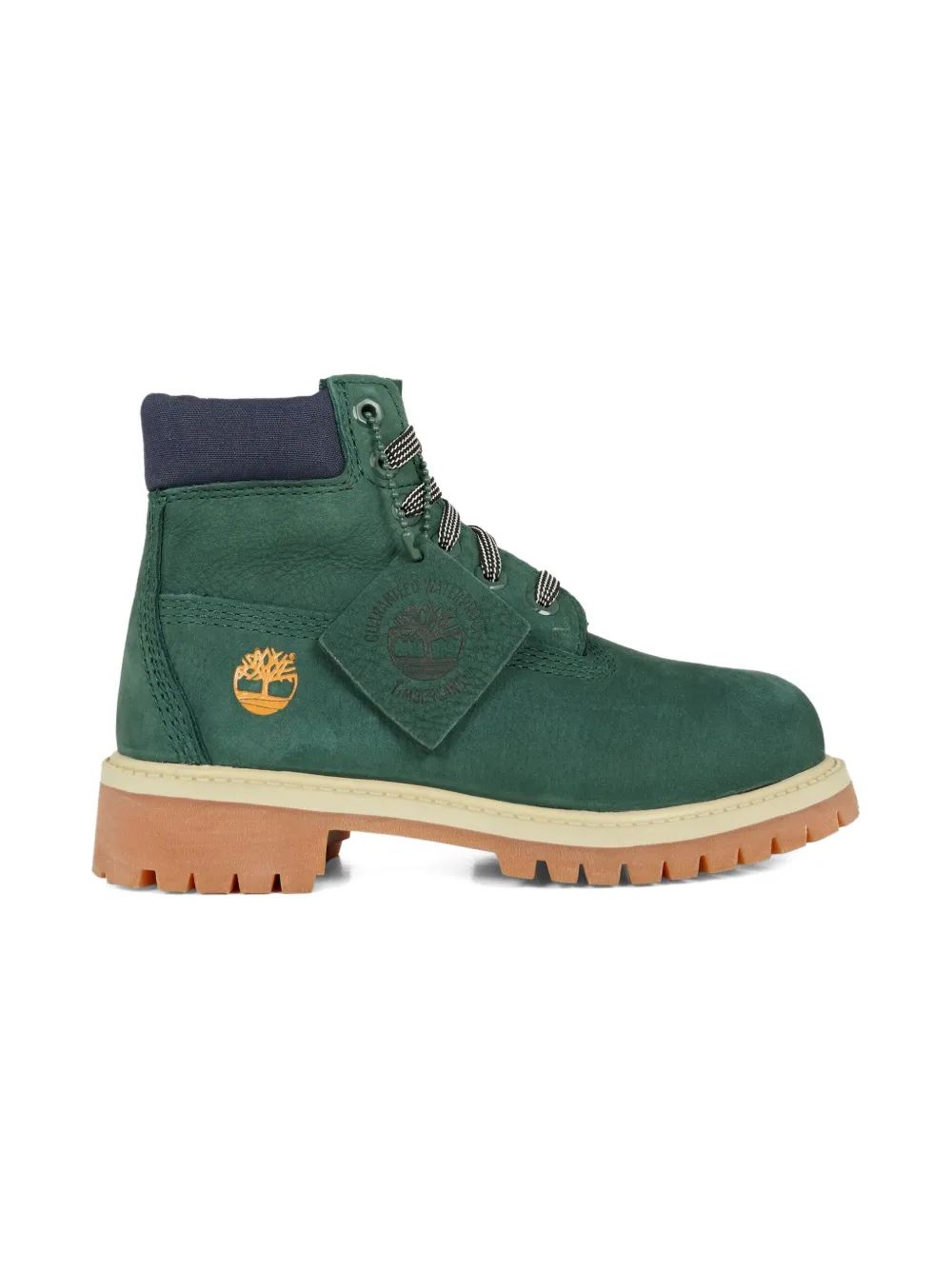 

Кожаные ботинки на шнуровке Timberland Kids, зеленый