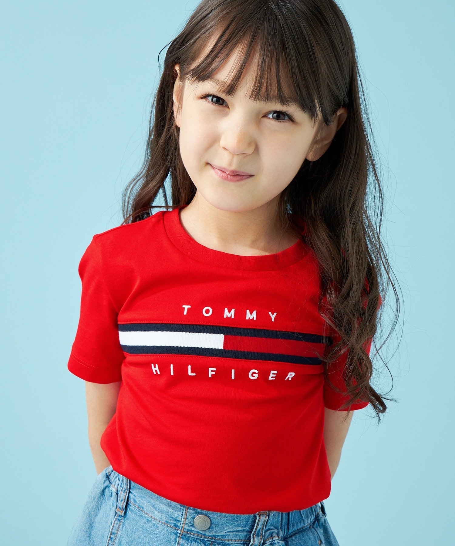 Футболка с вставкой из ребристой ткани в виде флага TOMMY HILFIGER, Red XND — фото 3