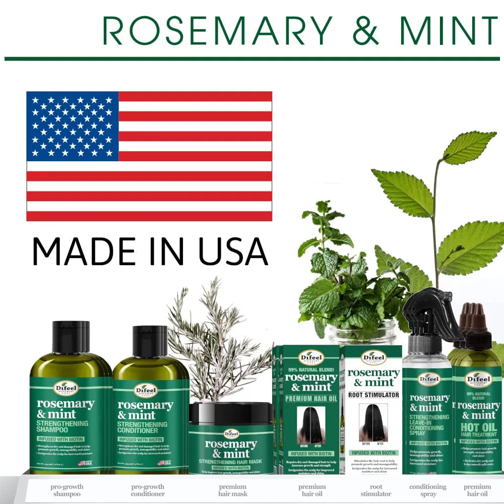 Укрепляющий шампунь с мятой и розмарином «Peppermint & Rosemary Strengthening» от Difeel — фото 4
