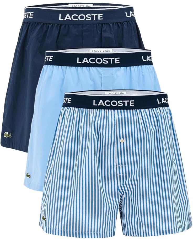 

Мужские боксеры Lacoste 3 Pack, Light Blue/Navy Blue/Black