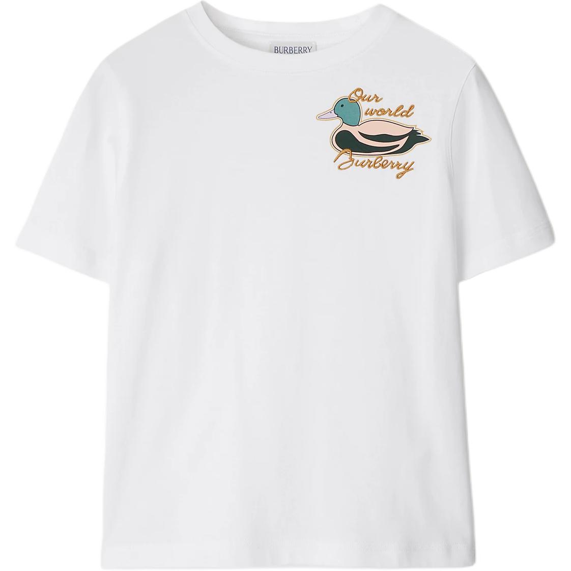 

Burberry Футболка с коротким рукавом и принтом логотипа Duck Pattern, белая, детская, Белый, Burberry Футболка с коротким рукавом и принтом логотипа Duck Pattern, белая, детская