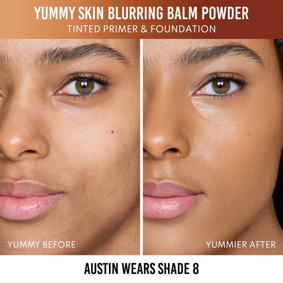Бальзам-пудра Yummy Skin Blurring Balm Powder - тонирующая основа под макияж. Danessa Myricks Beauty, 0.63 oz /18 g, 8 — фото 4