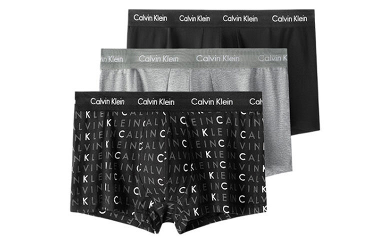 

Мужские трусы Calvin Klein, цвет black + gray + full print