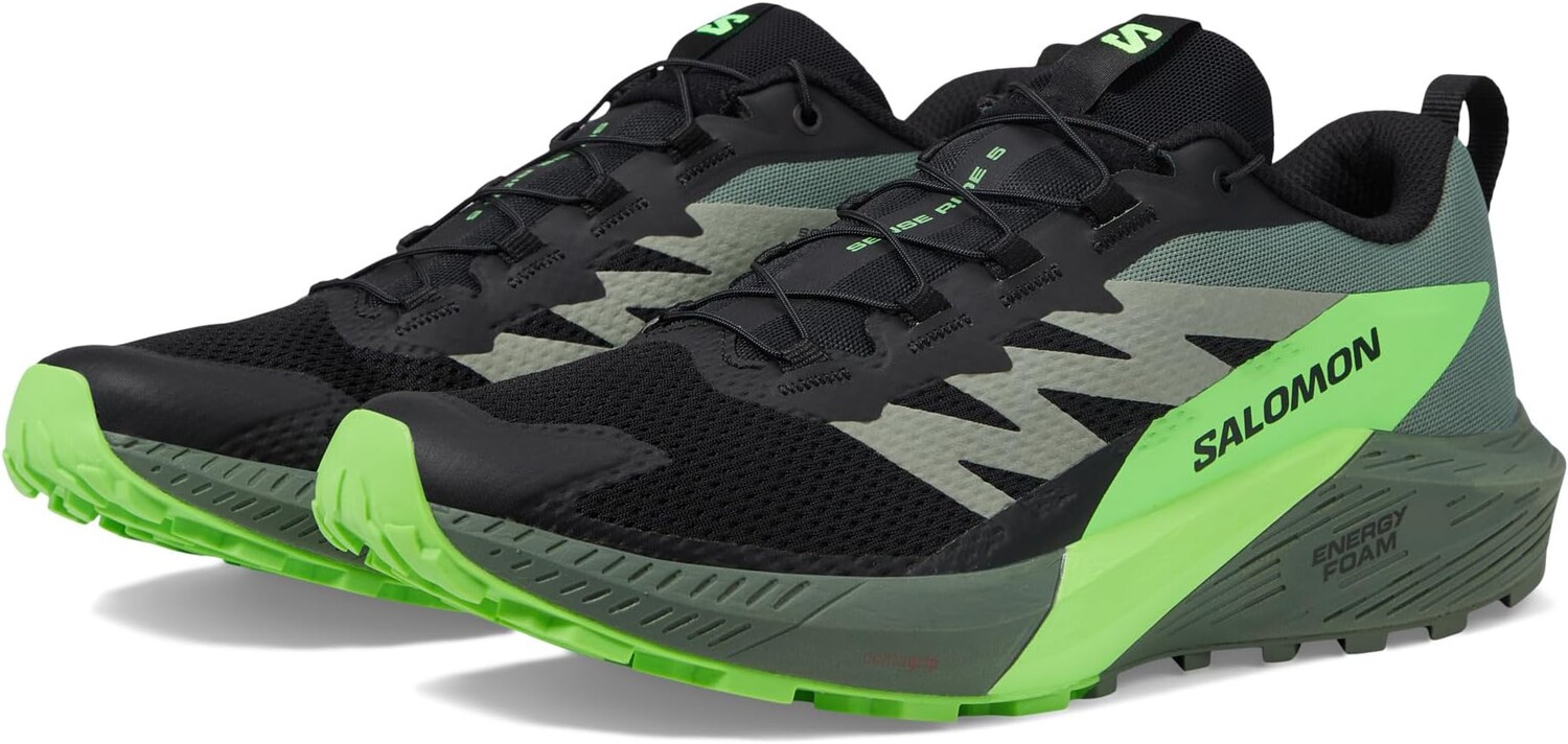 

Кроссовки Sense Ride 5 Salomon, цвет Black/Laurel Wreath/Green Gecko