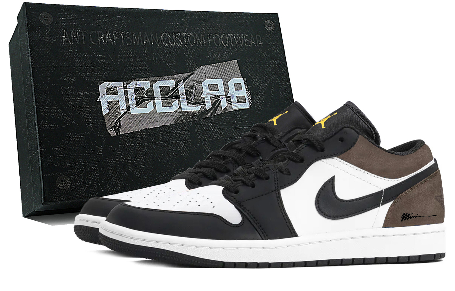 

Jordan Air 1 Cushioning, износостойкие низкие винтажные баскетбольные кроссовки Unisex черные коричневые