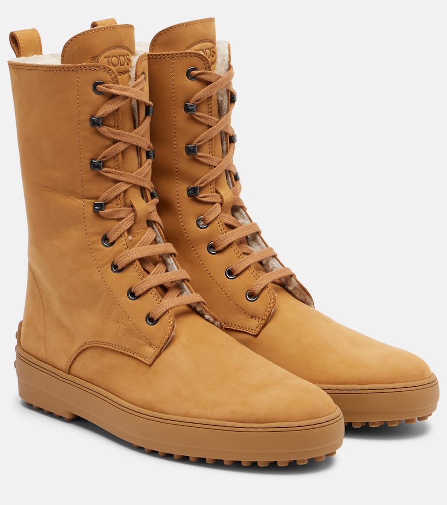зимние ботинки Gommino на шнуровке Tod's, Cammello Chiaro