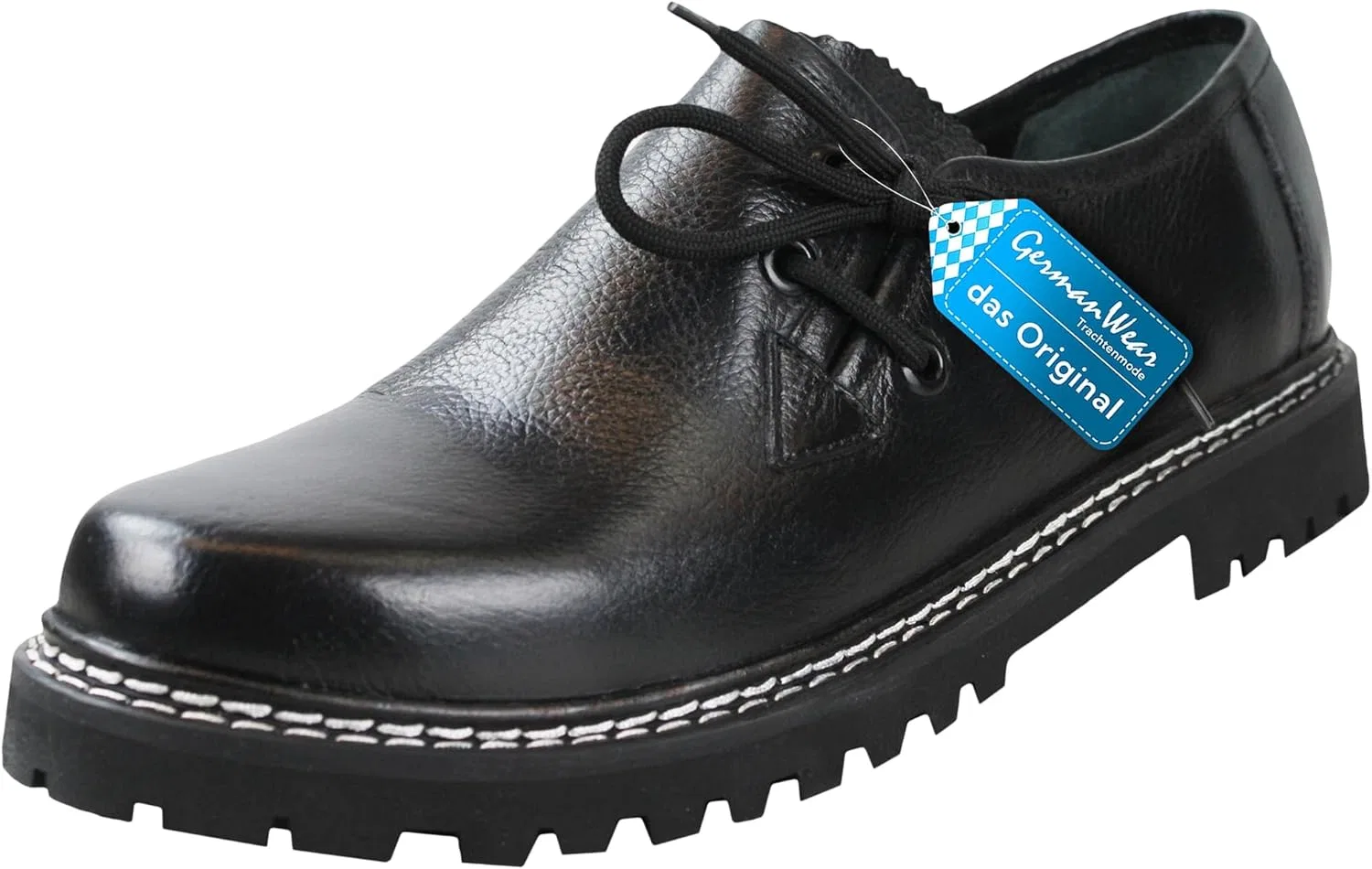Туфли German Wear Haferlschuhe Traditional Shoes Smooth Leather Original Handmade, Black