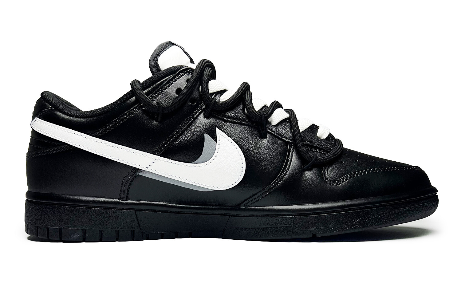 

Кроссовки Nike Dunk Skateboard Shoes Men Low-Top Black White, черный