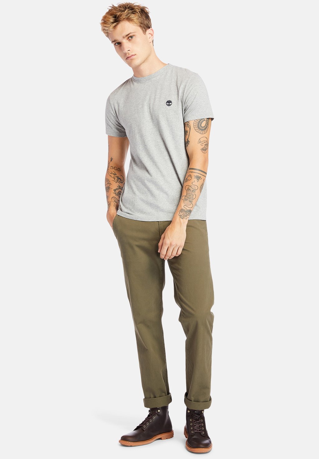 

Базовая футболка SHORT SLEEVE TEE Timberland, серый