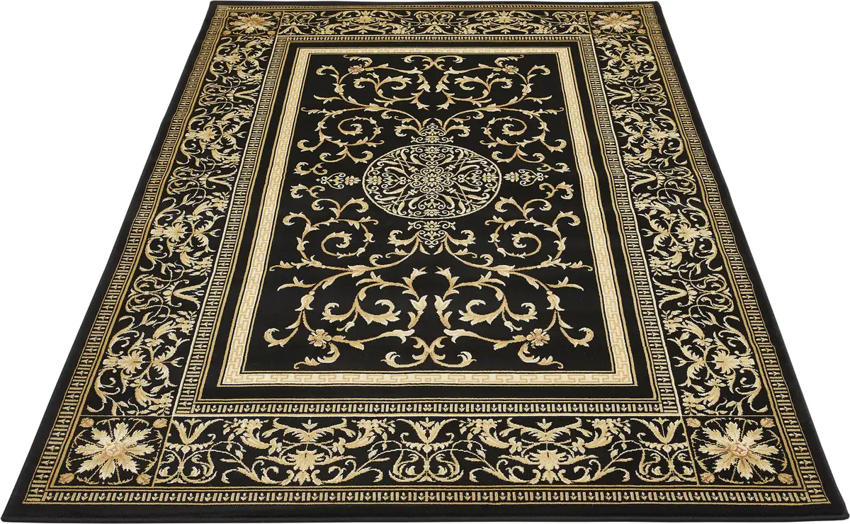 

LUXOR живой ковер "Кендра", прямоугольный, восточный стиль, гостиная LUXOR living 160х235 см, кремовый/черный