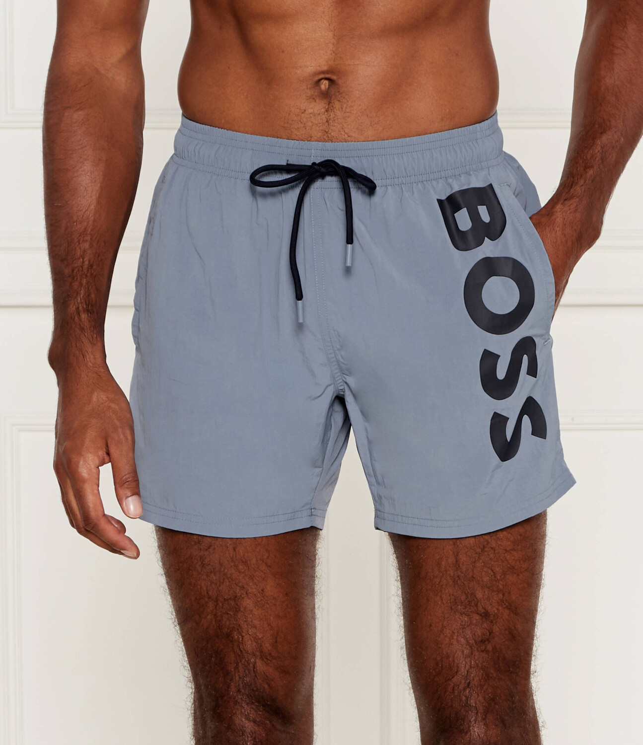 

Шорты для плавания BOSS BLACK Octopus Regular Fit, синий